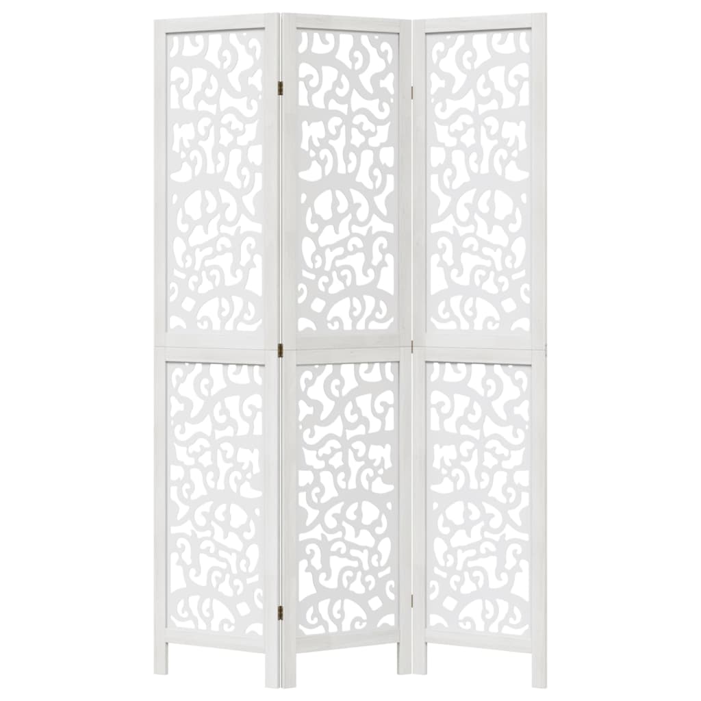 3 paneles fehér tömör császárfa térelválasztó 3 paneles fehér tömör császárfa térelválasztó