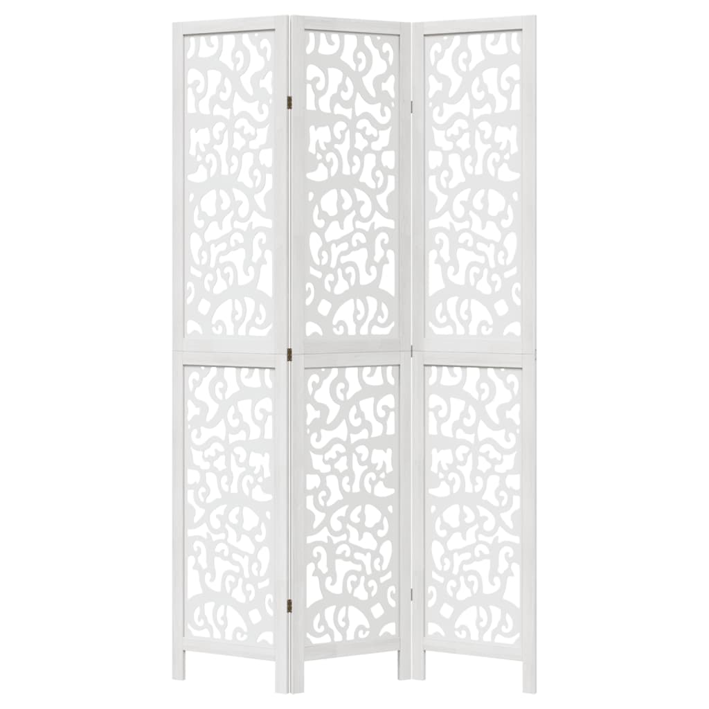 3 paneles fehér tömör császárfa térelválasztó 3 paneles fehér tömör császárfa térelválasztó