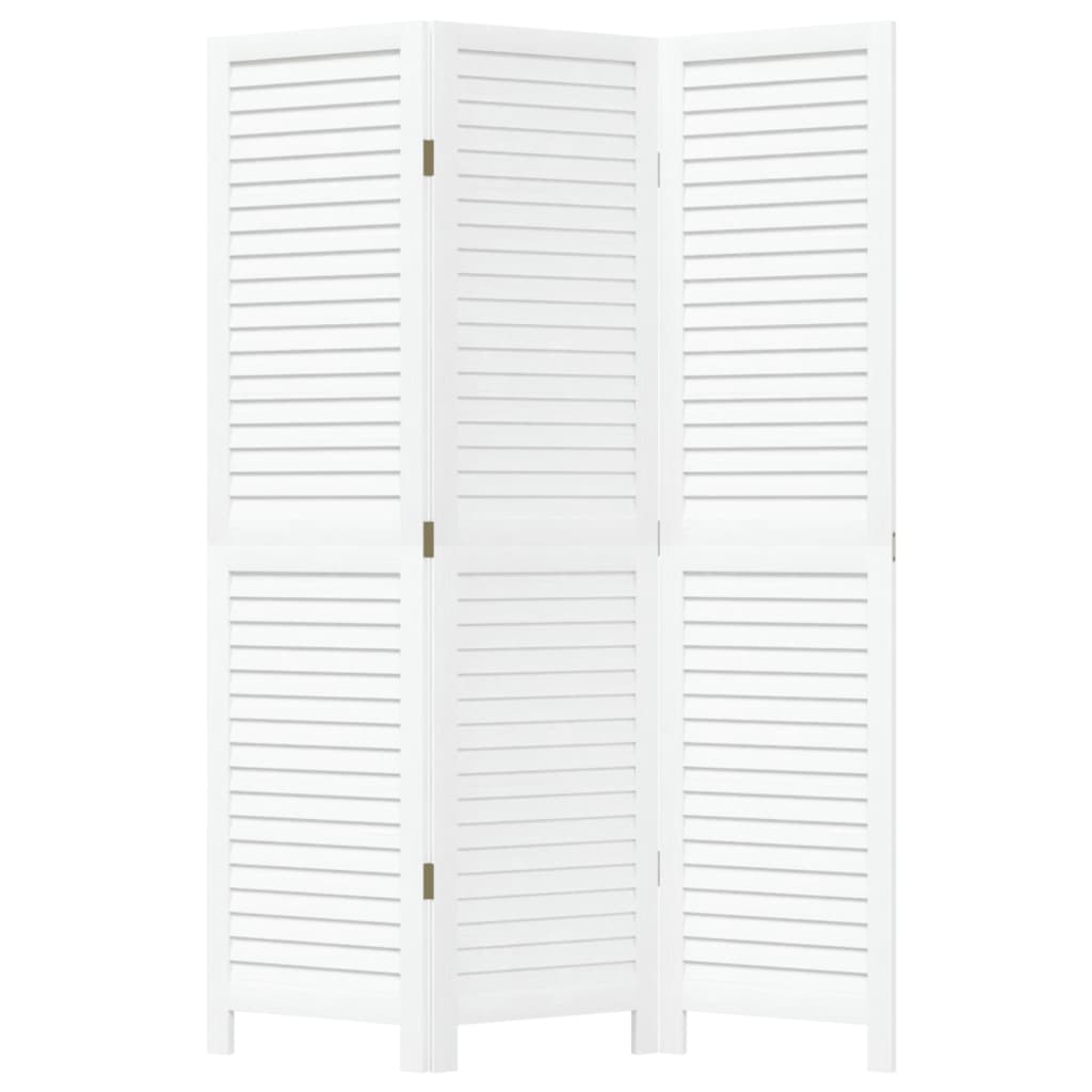 3 paneles fehér tömör császárfa térelválasztó