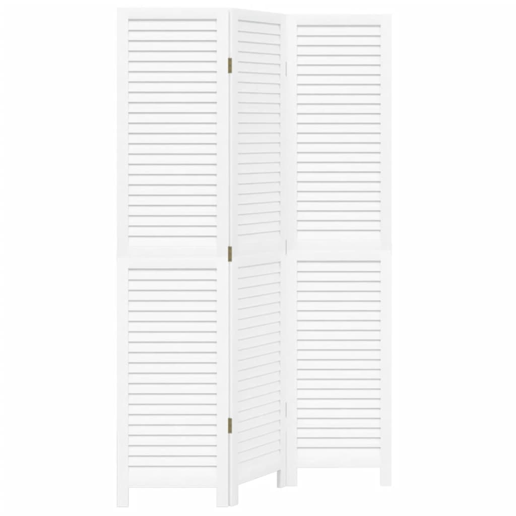 3 paneles fehér tömör császárfa térelválasztó