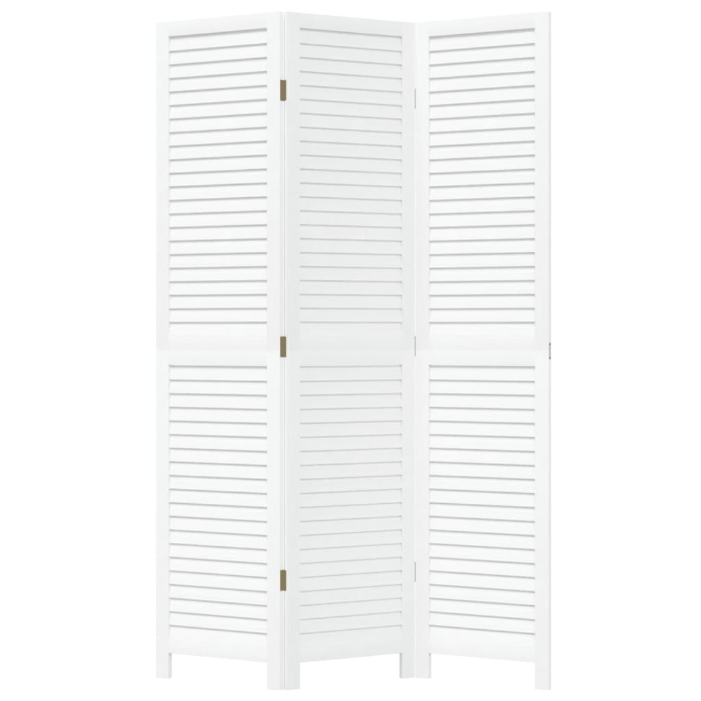 3 paneles fehér tömör császárfa térelválasztó