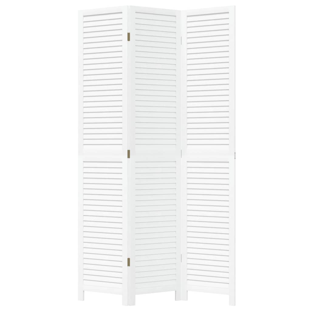 3 paneles fehér tömör császárfa térelválasztó