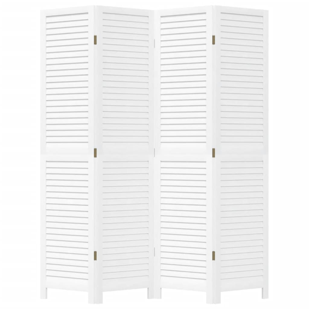 4 paneles fehér tömör császárfa térelválasztó