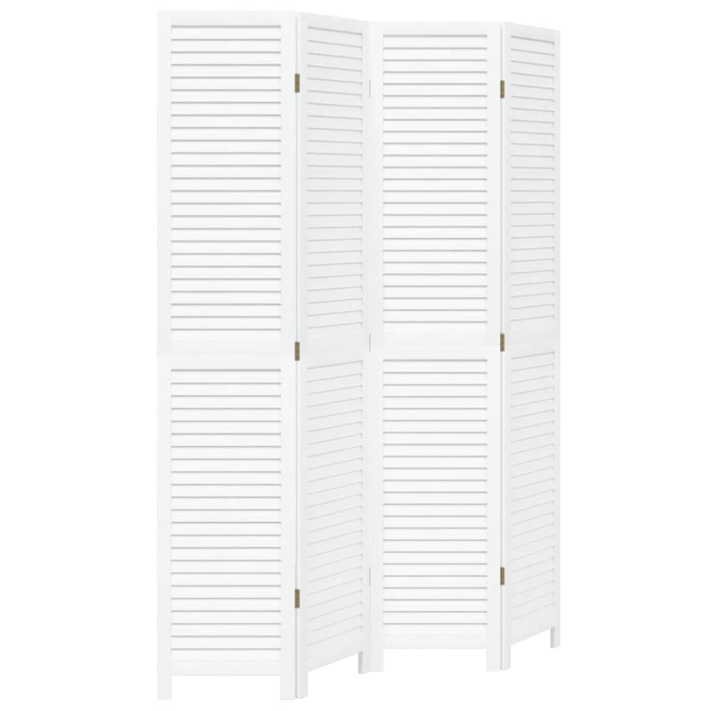 4 paneles fehér tömör császárfa térelválasztó