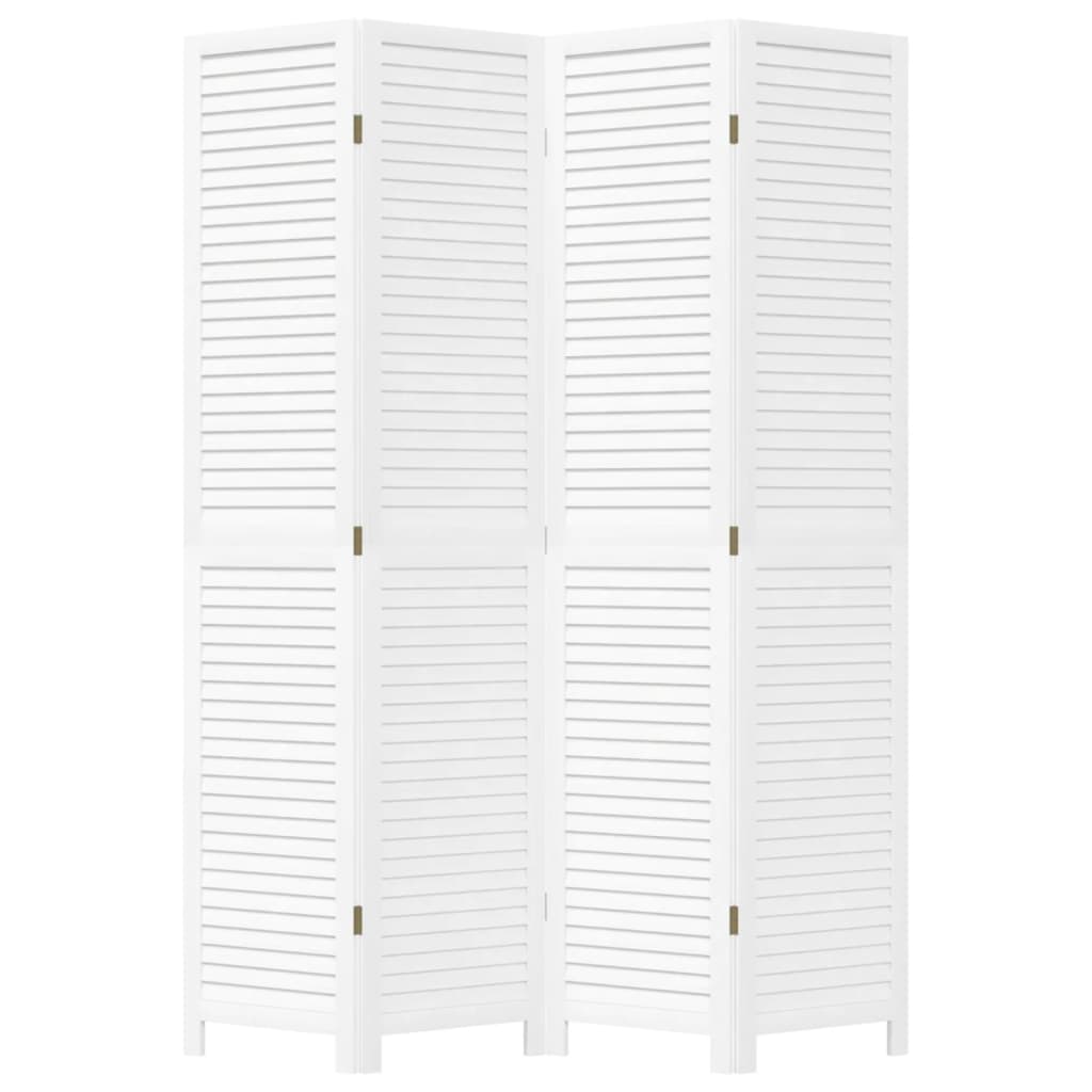 4 paneles fehér tömör császárfa térelválasztó