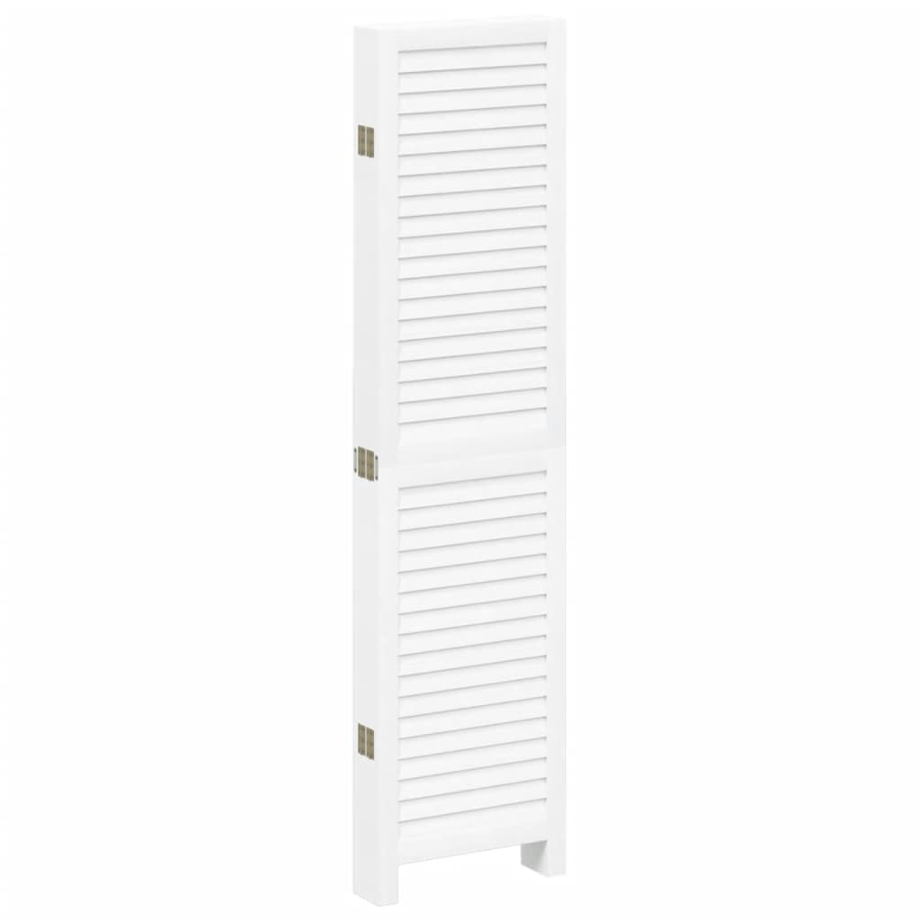 6 paneles fehér tömör császárfa térelválasztó