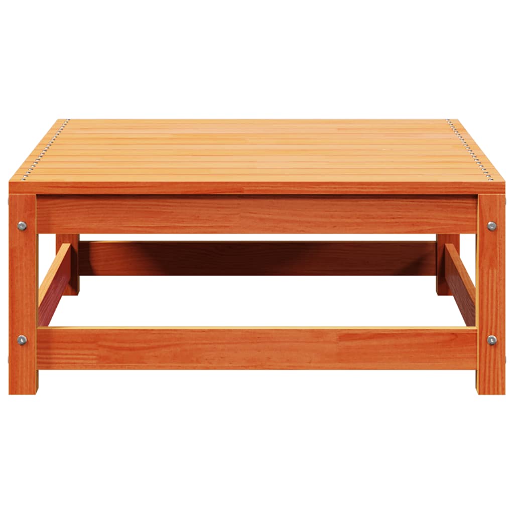 Viaszbarna tömör fenyőfa kerti lábtartó 70 x 70 x 30 cm