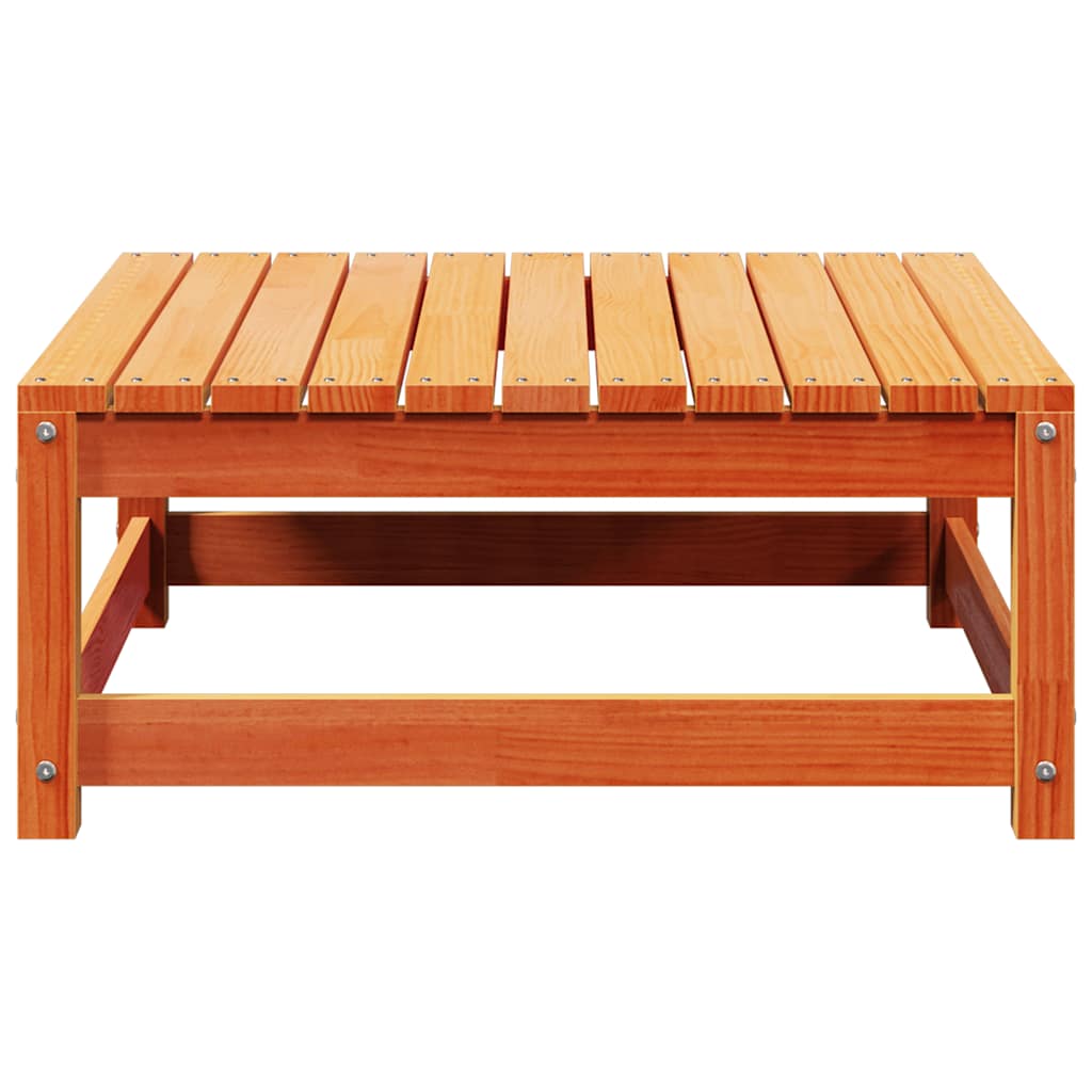 Viaszbarna tömör fenyőfa kerti lábtartó 70 x 70 x 30 cm