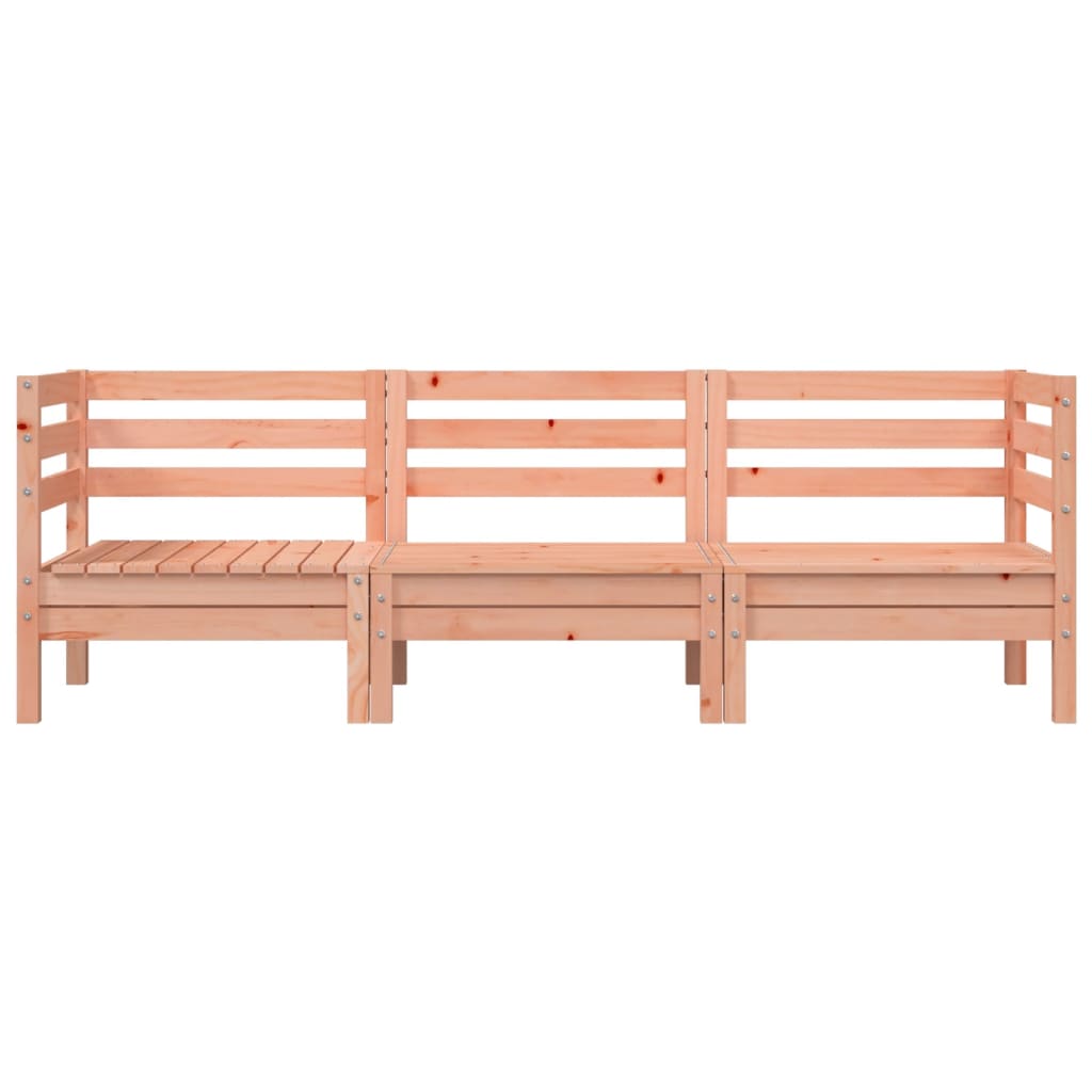 Háromszemélyes tömör duglászfa kerti kanapé