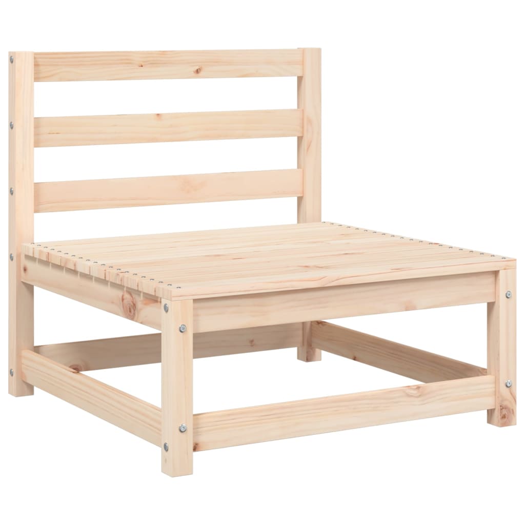 Tömör fenyőfa kerti karfa nélküli kanapé párnával