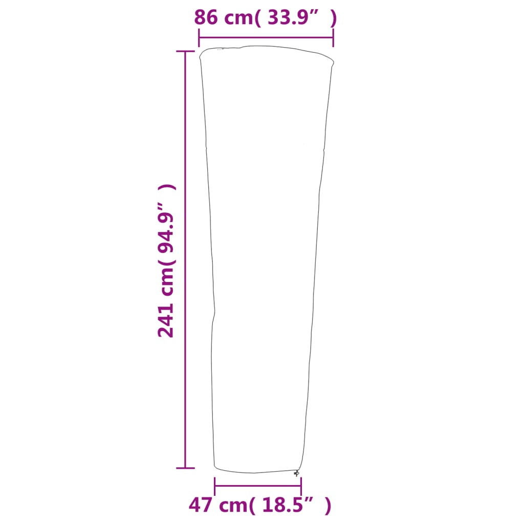 2 db 420d oxford-szövet piramis alakú fűtőhuzat 86x47x241 cm