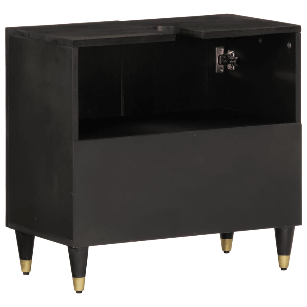 Tömör mangófa fürdőszobai mosdószekrény 62 x 33 x 58 cm