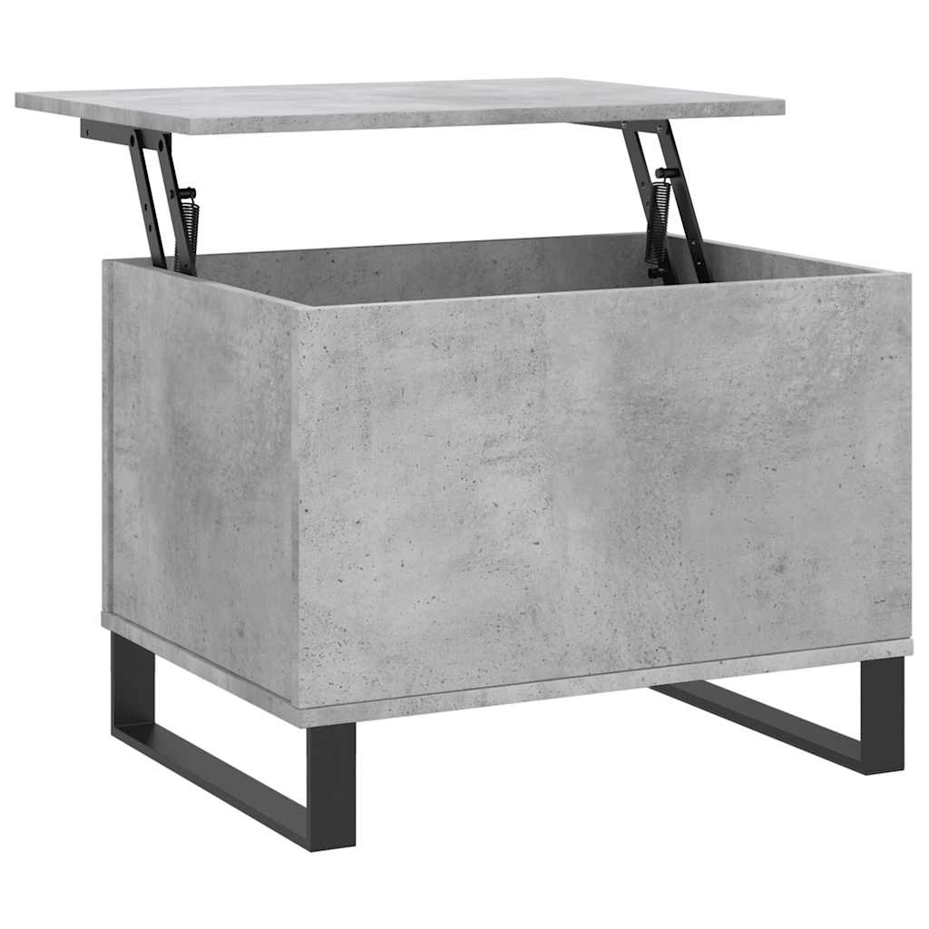 Betonszürke szerelt fa dohányzóasztal 60 x 44,5 x 45 cm