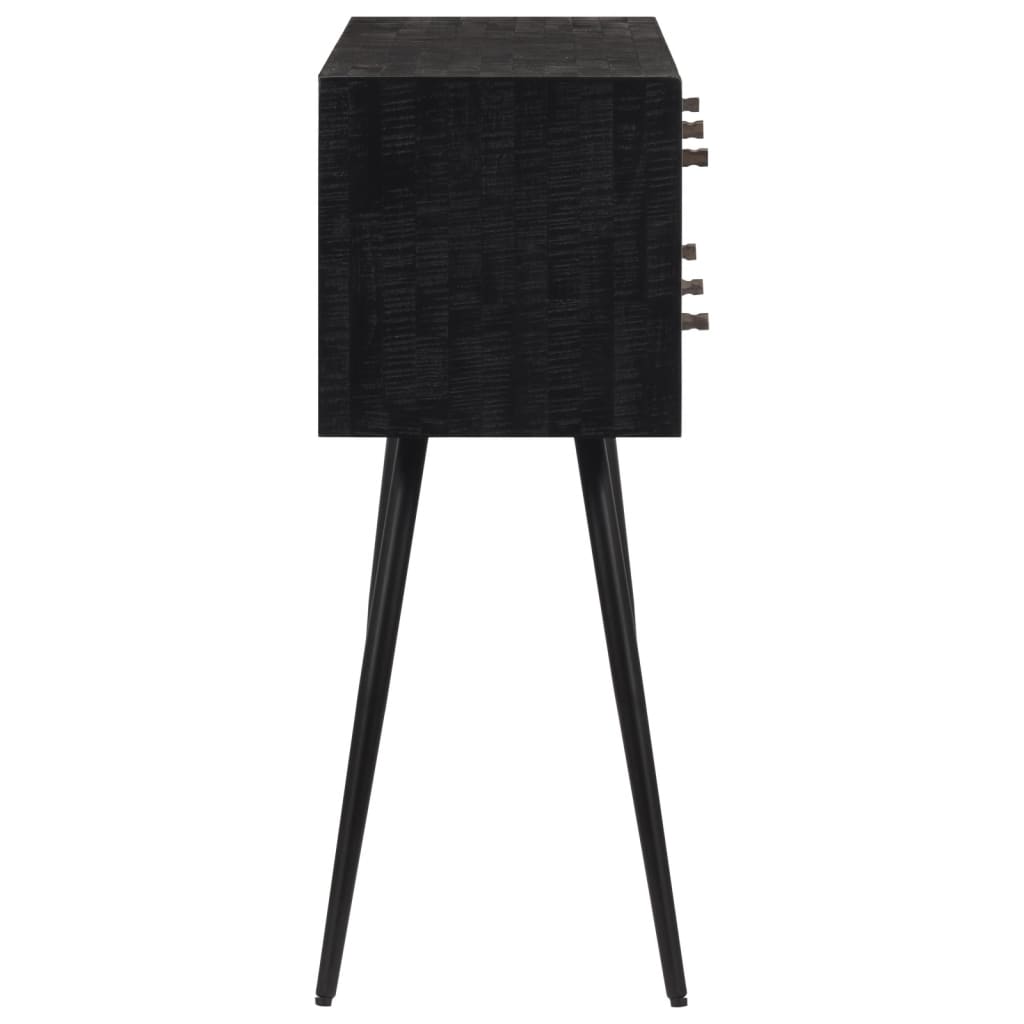Tömör újrahasznosított tíkfa tálalóasztal fiókkal 116x30x76 cm Tömör újrahasznosított tíkfa tálalóasztal fiókkal 116x30x76 cm