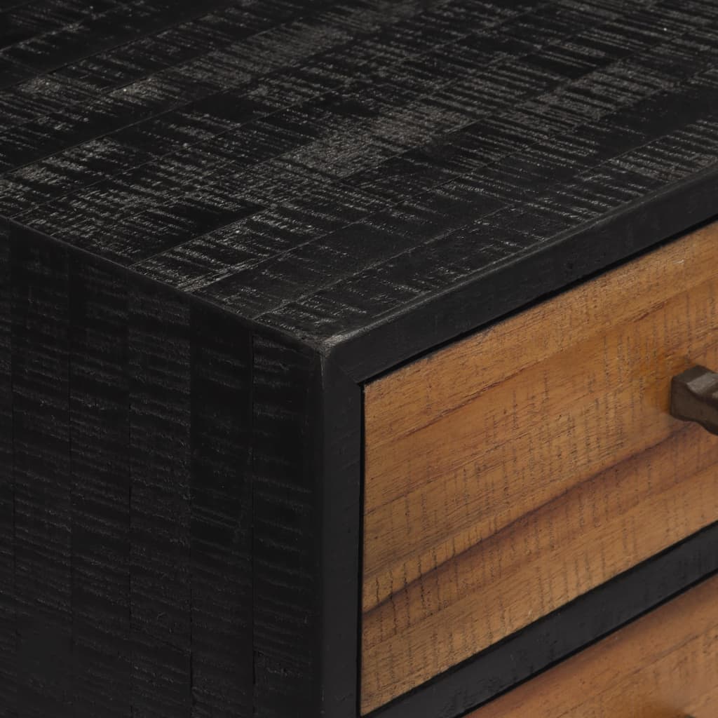 Tömör újrahasznosított tíkfa tálalóasztal fiókkal 116x30x76 cm Tömör újrahasznosított tíkfa tálalóasztal fiókkal 116x30x76 cm