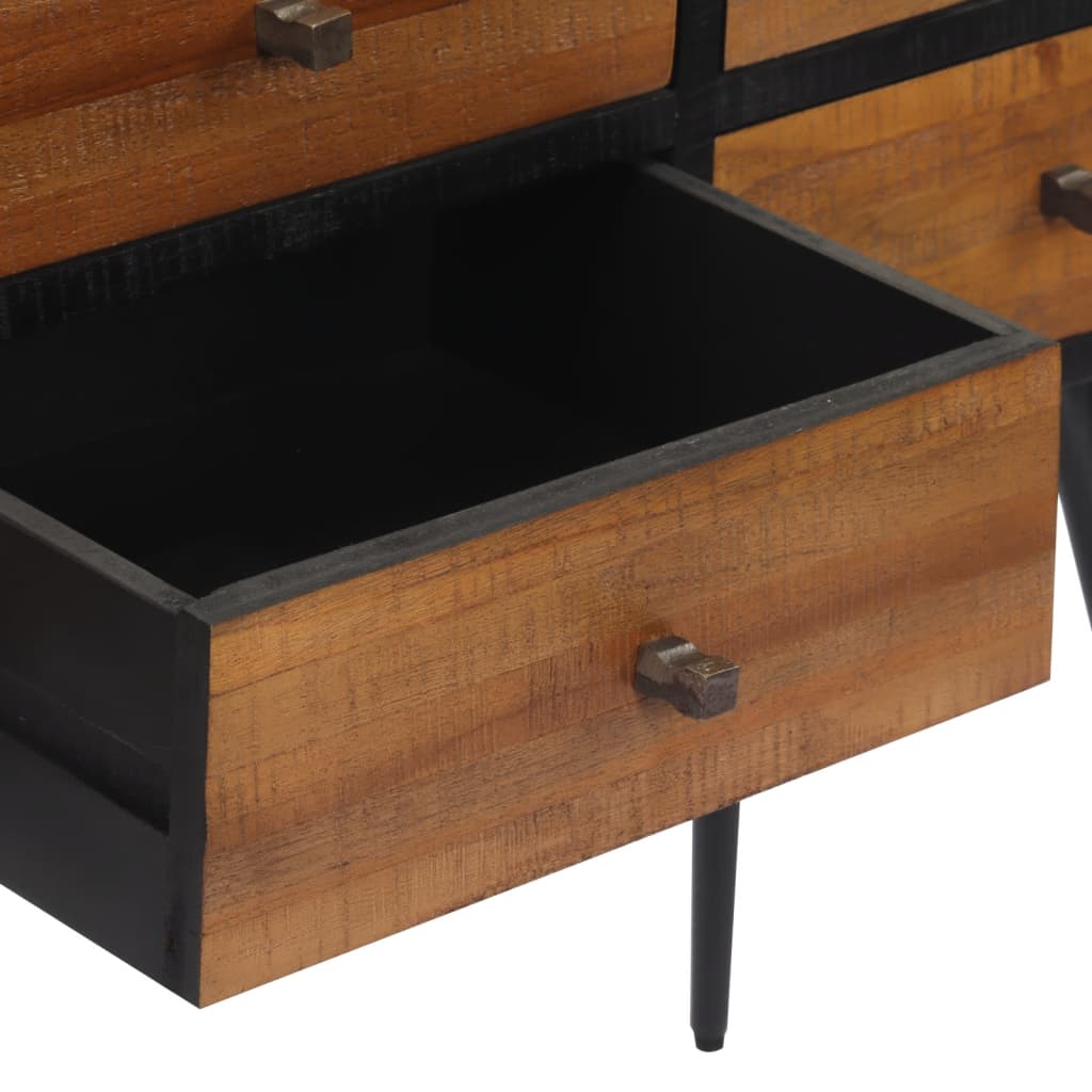 Tömör újrahasznosított tíkfa tálalóasztal fiókkal 116x30x76 cm Tömör újrahasznosított tíkfa tálalóasztal fiókkal 116x30x76 cm