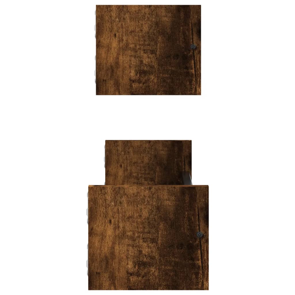 2 db füstölt tölgyszínű fali polc rúddal 60 x 16 x 14 cm 2 db füstölt tölgyszínű fali polc rúddal 60 x 16 x 14 cm