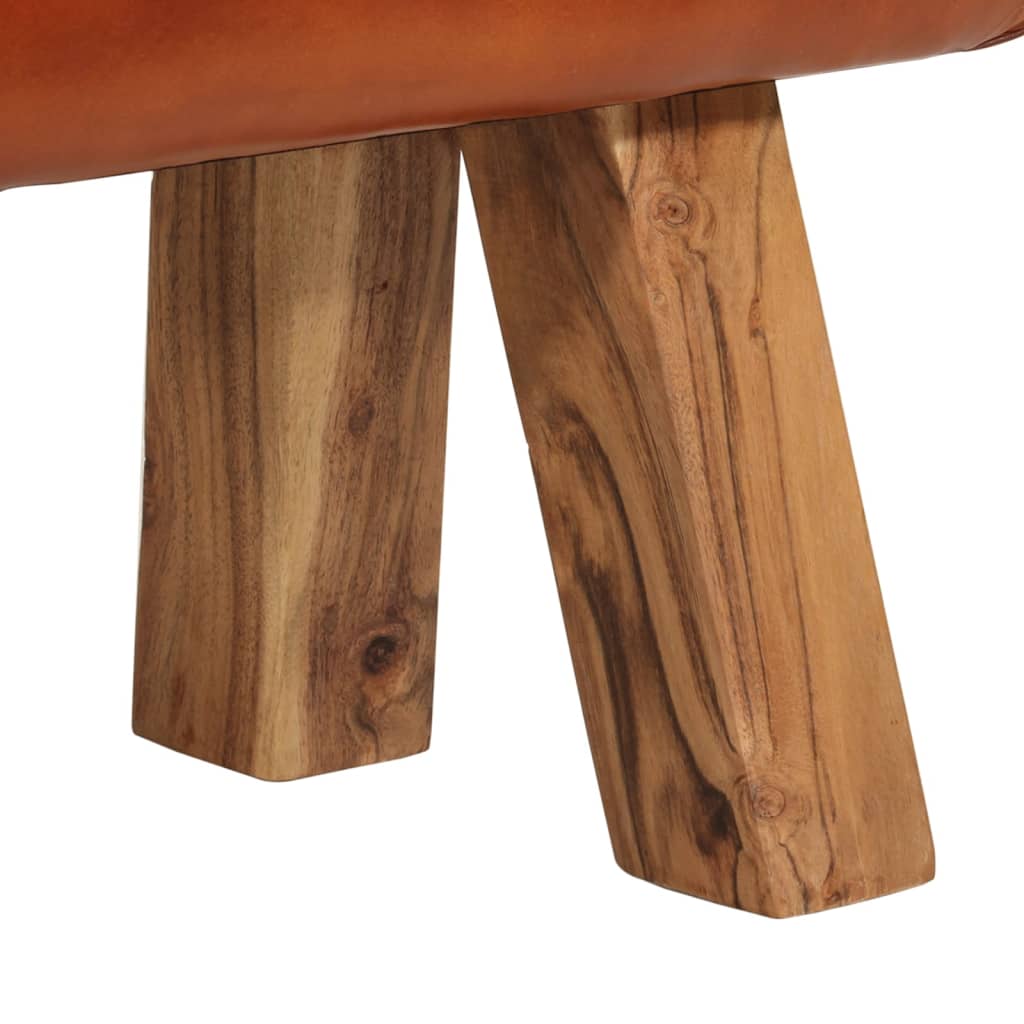 Barna valódi bőr tornapad 160 cm