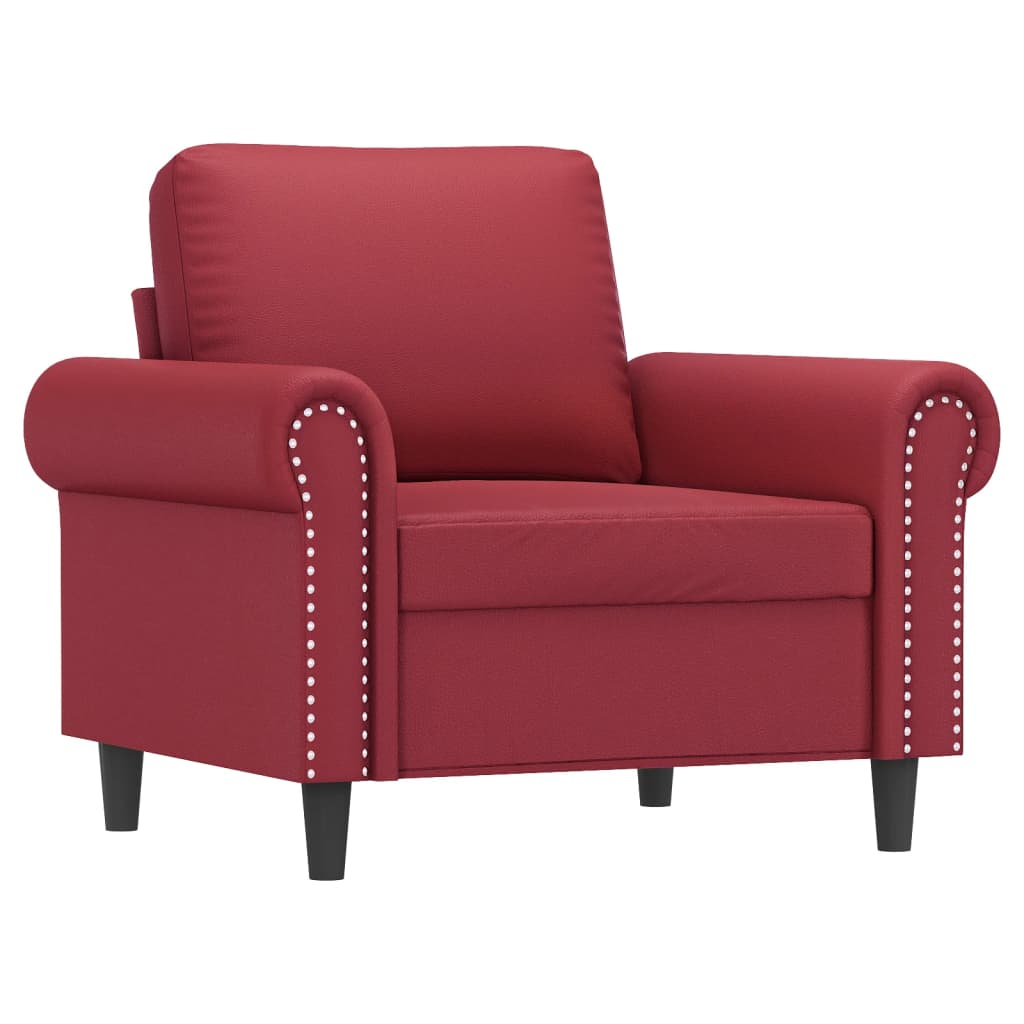 Bordó műbőr kanapéfotel 60 cm Bordó műbőr kanapéfotel 60 cm