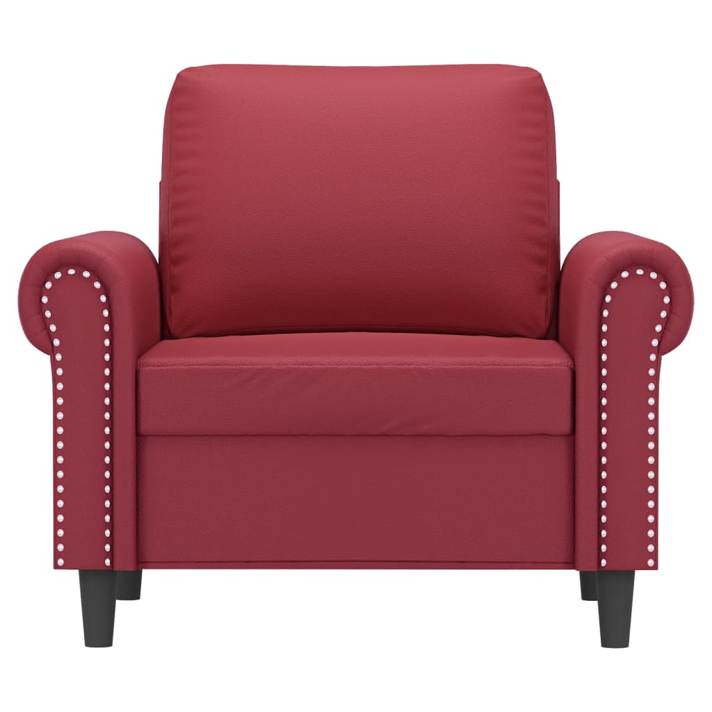 Bordó műbőr kanapéfotel 60 cm Bordó műbőr kanapéfotel 60 cm