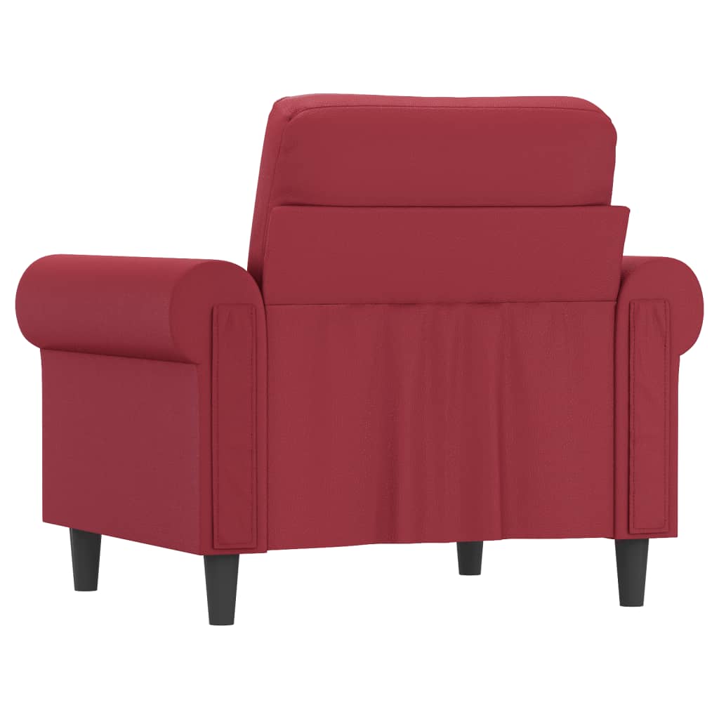 Bordó műbőr kanapéfotel 60 cm Bordó műbőr kanapéfotel 60 cm