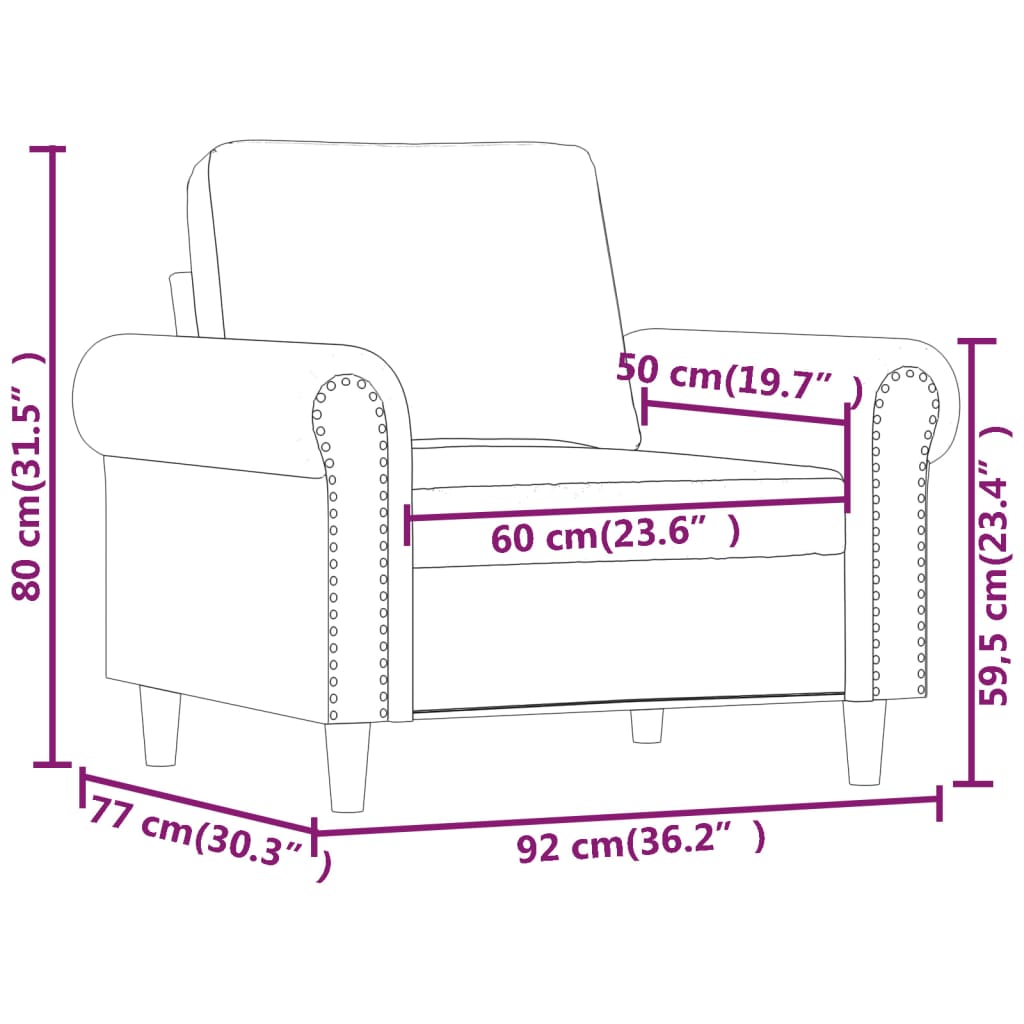 Bordó műbőr kanapéfotel 60 cm Bordó műbőr kanapéfotel 60 cm