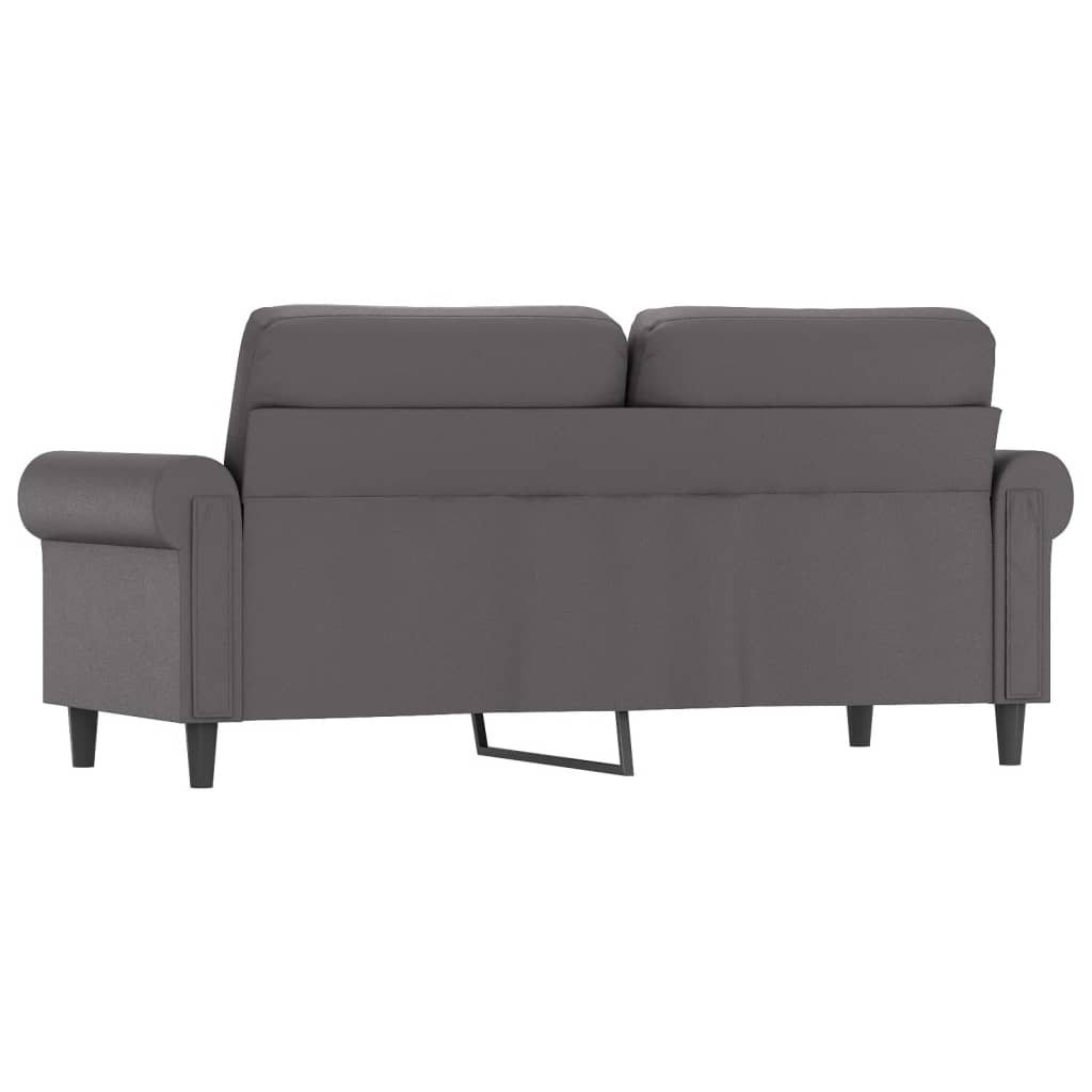 2 személyes szürke műbőr kanapé 140 cm