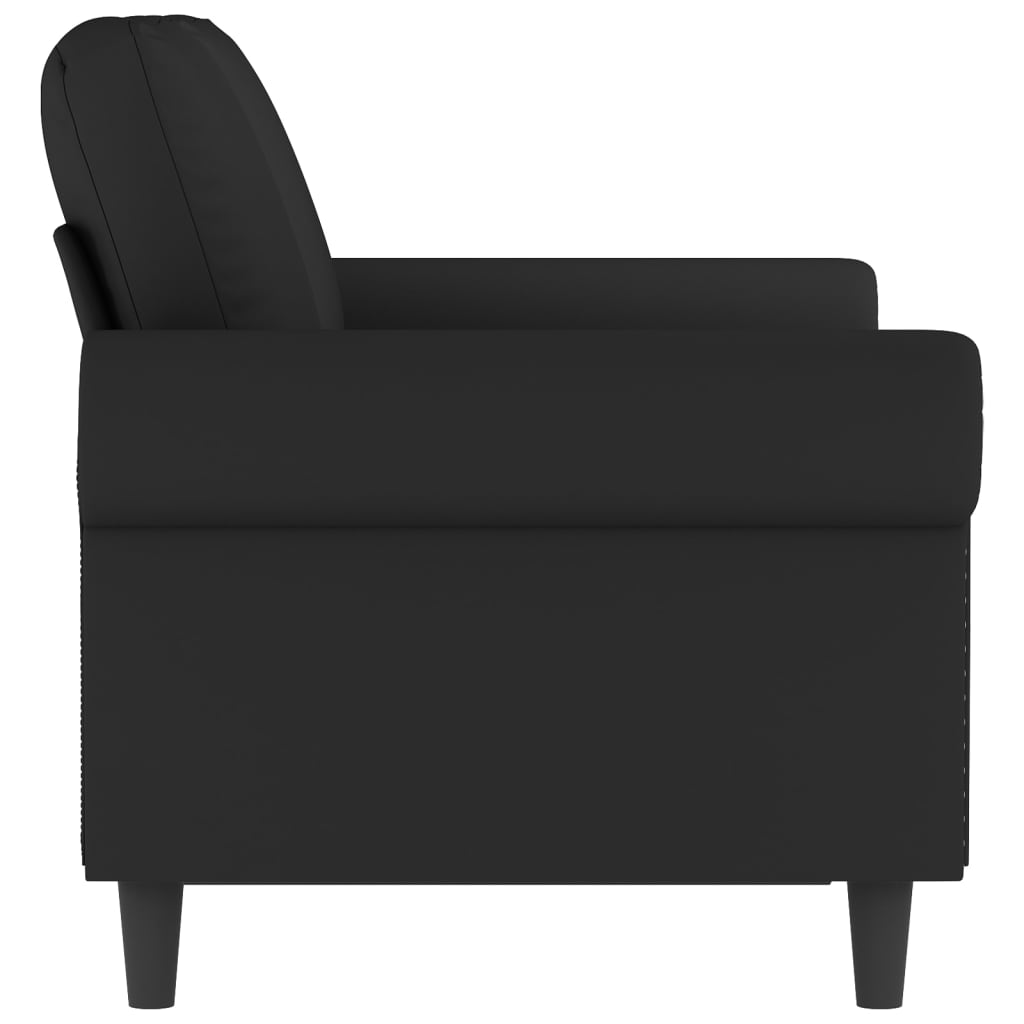 Kétszemélyes fekete bársony kanapé 120 cm Kétszemélyes fekete bársony kanapé 120 cm