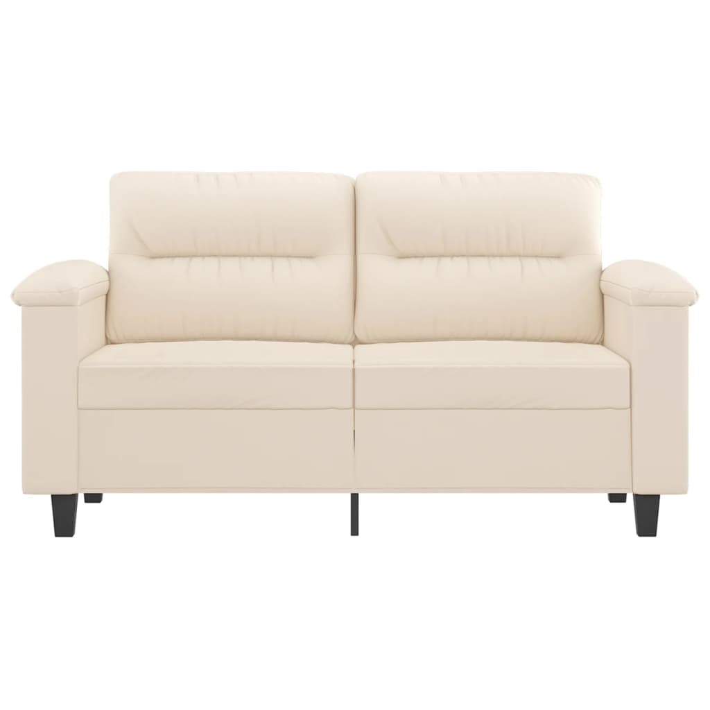 Kétszemélyes bézs mikroszálas szövetkanapé 120 cm Kétszemélyes bézs mikroszálas szövetkanapé 120 cm