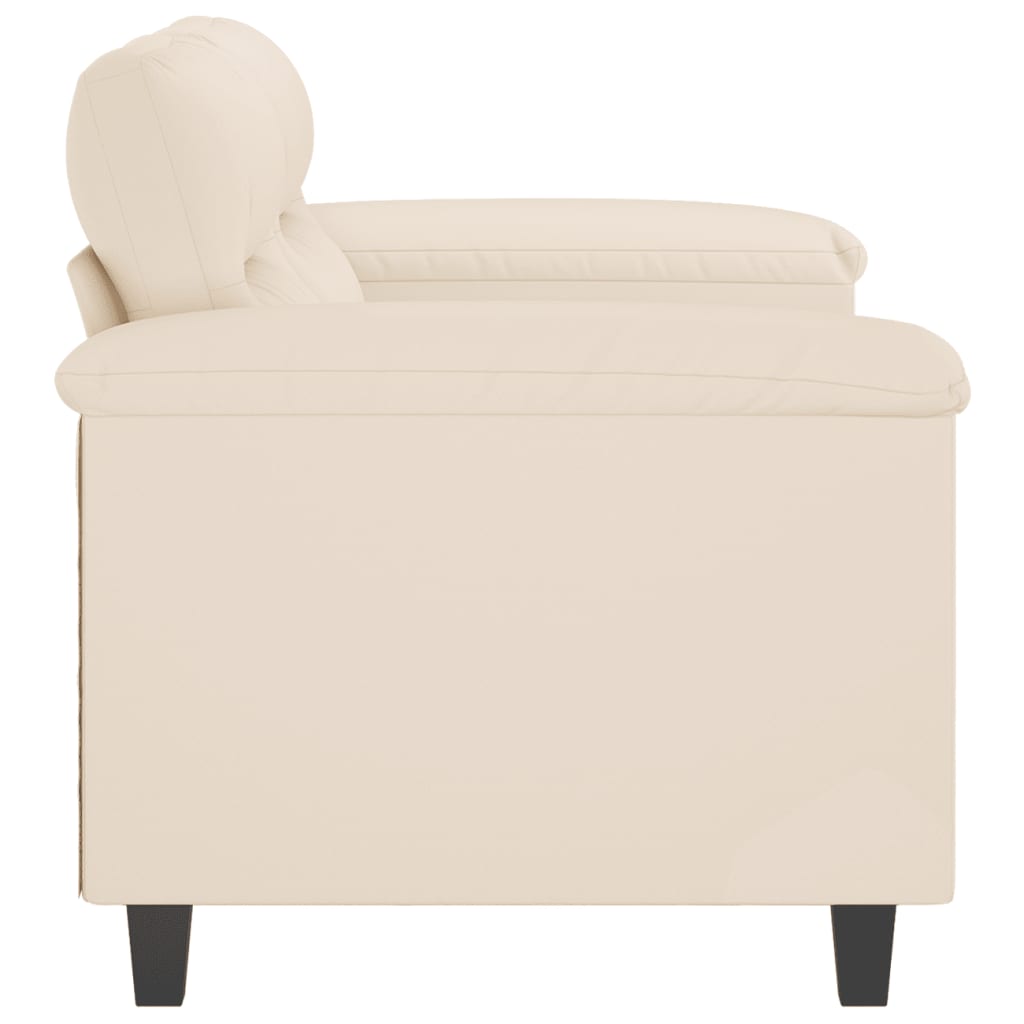 Kétszemélyes bézs mikroszálas szövetkanapé 120 cm Kétszemélyes bézs mikroszálas szövetkanapé 120 cm