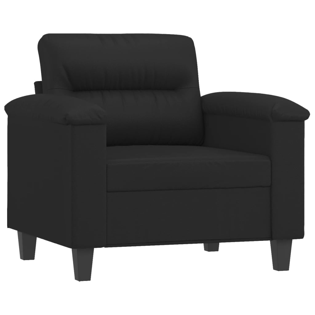 Fekete műbőr kanapéfotel 60 cm Fekete műbőr kanapéfotel 60 cm