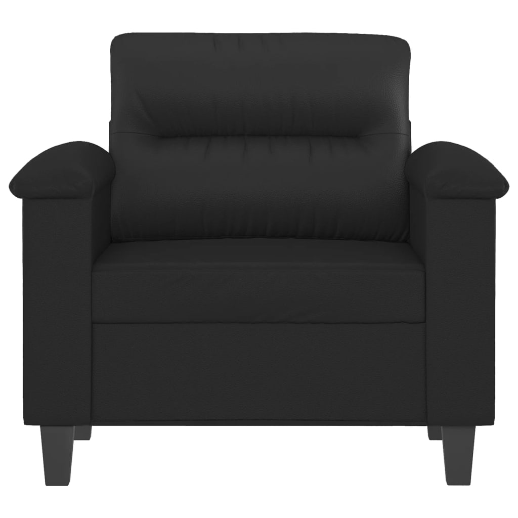 Fekete műbőr kanapéfotel 60 cm Fekete műbőr kanapéfotel 60 cm