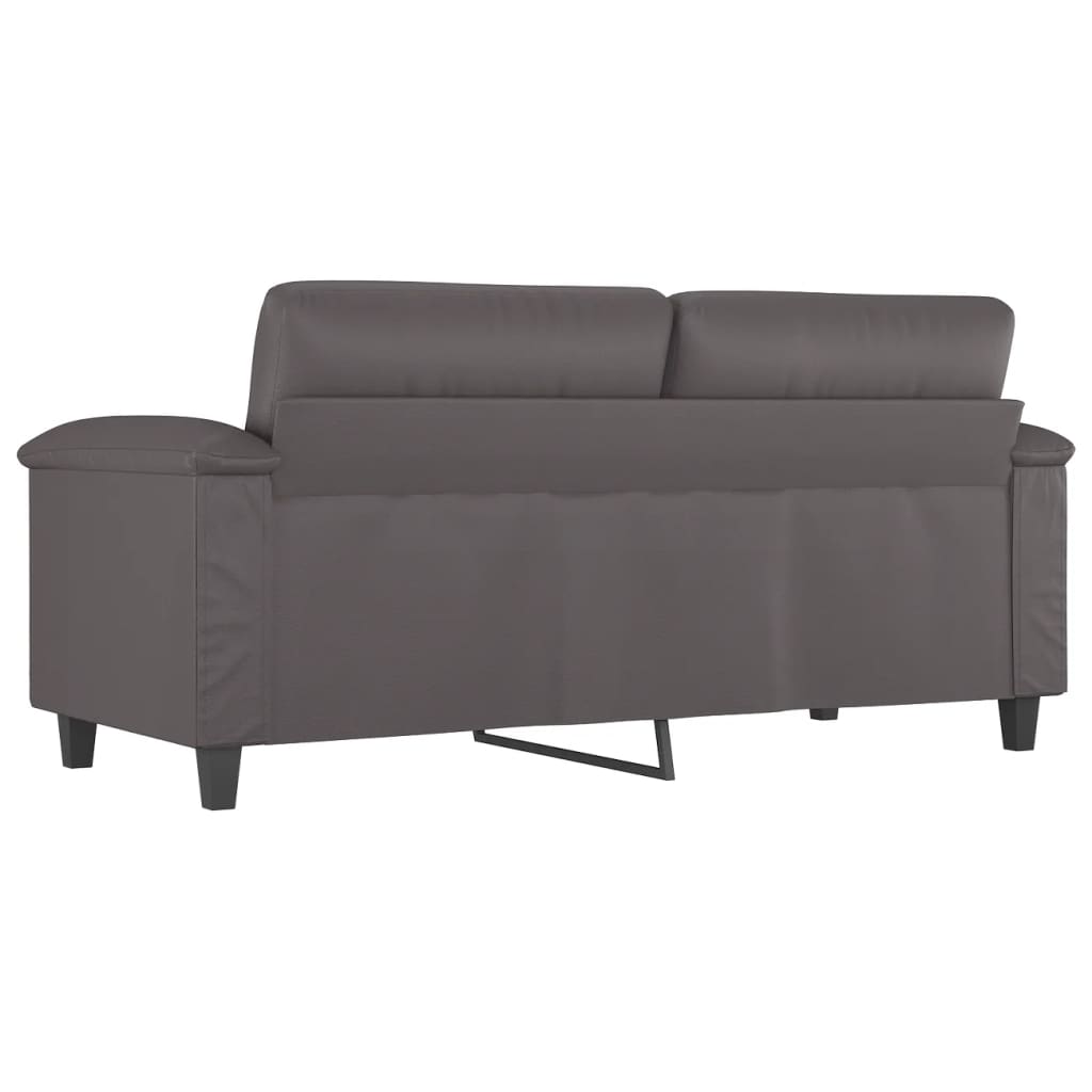 2 személyes szürke műbőr kanapé 140 cm 2 személyes szürke műbőr kanapé 140 cm