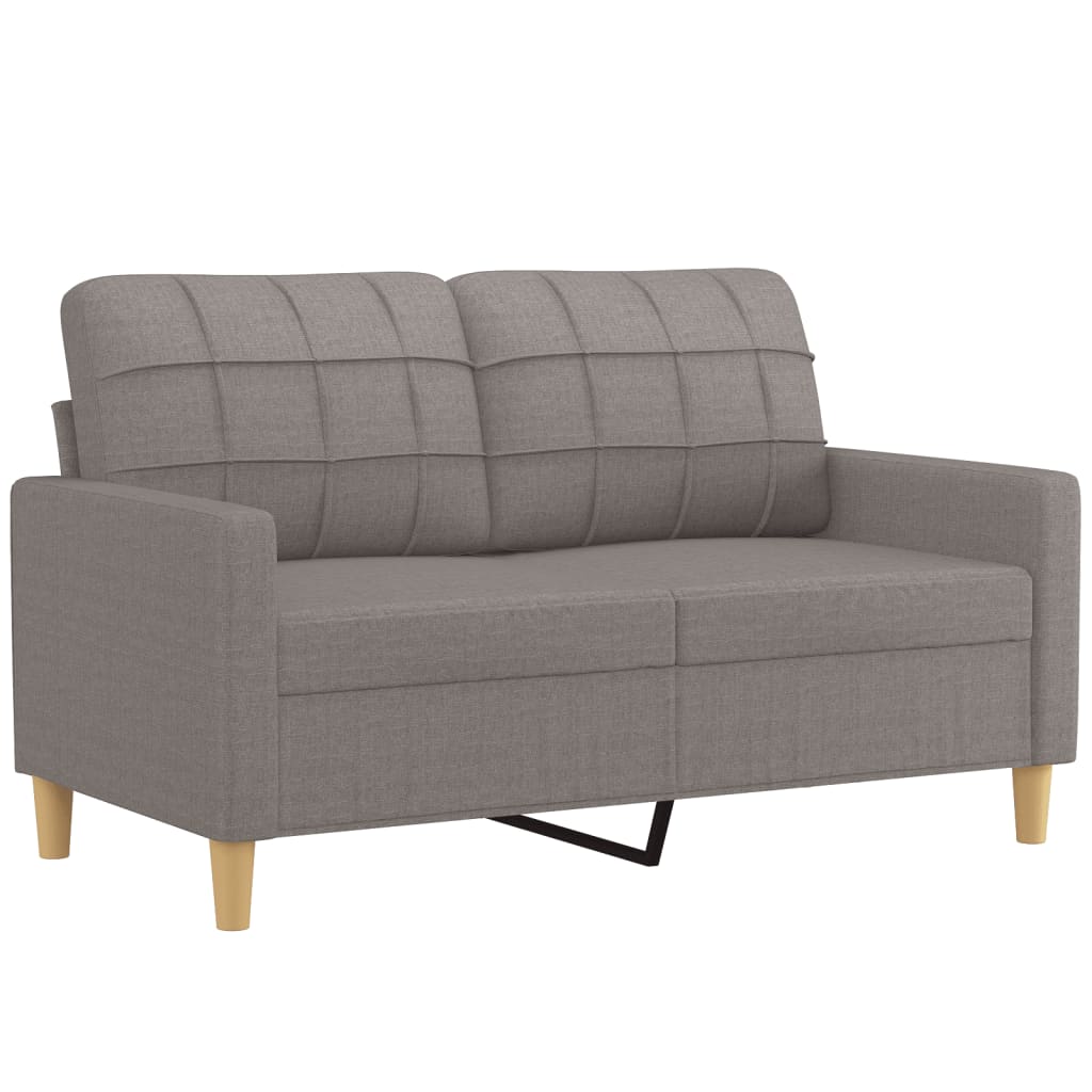 Kétszemélyes fekete szövetkanapé 120 cm Kétszemélyes fekete szövetkanapé 120 cm