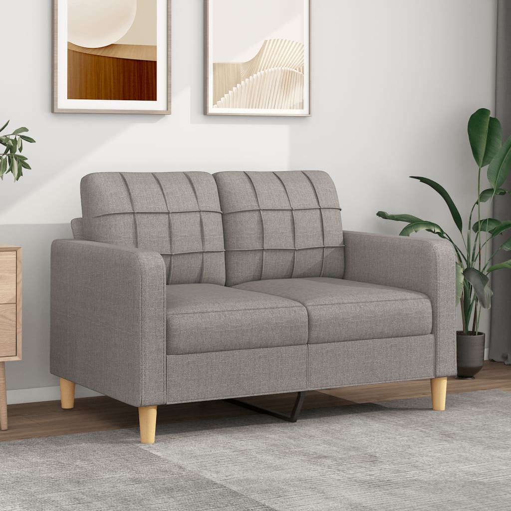 Kétszemélyes fekete szövetkanapé 120 cm Kétszemélyes fekete szövetkanapé 120 cm