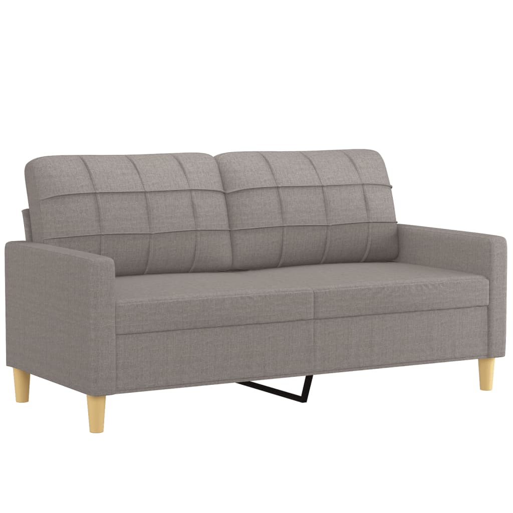 Kétszemélyes tópszínű szövet kanapé 140 cm