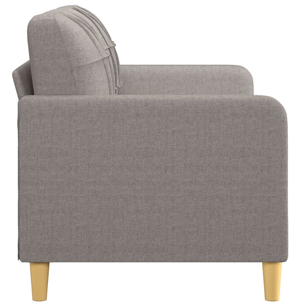 Kétszemélyes tópszínű szövet kanapé 140 cm