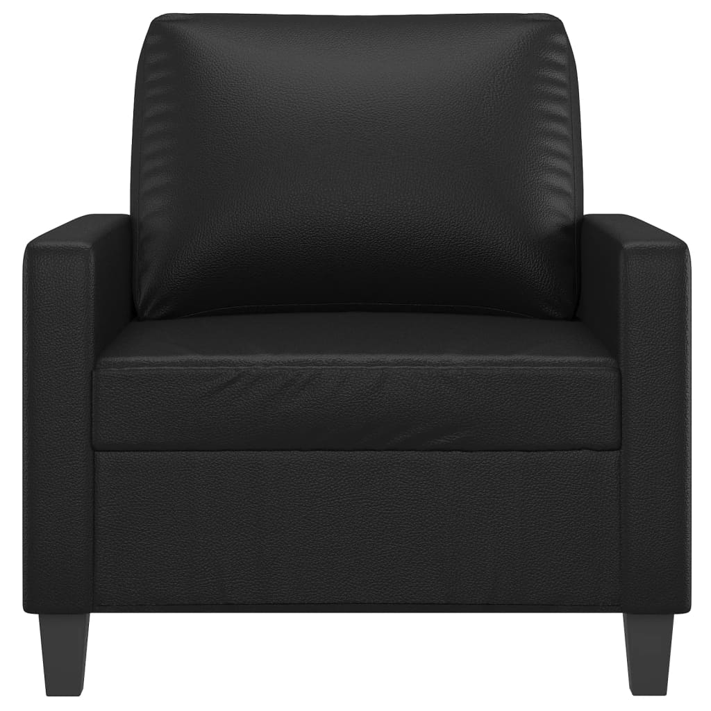 Fekete műbőr kanapéfotel 60 cm Fekete műbőr kanapéfotel 60 cm