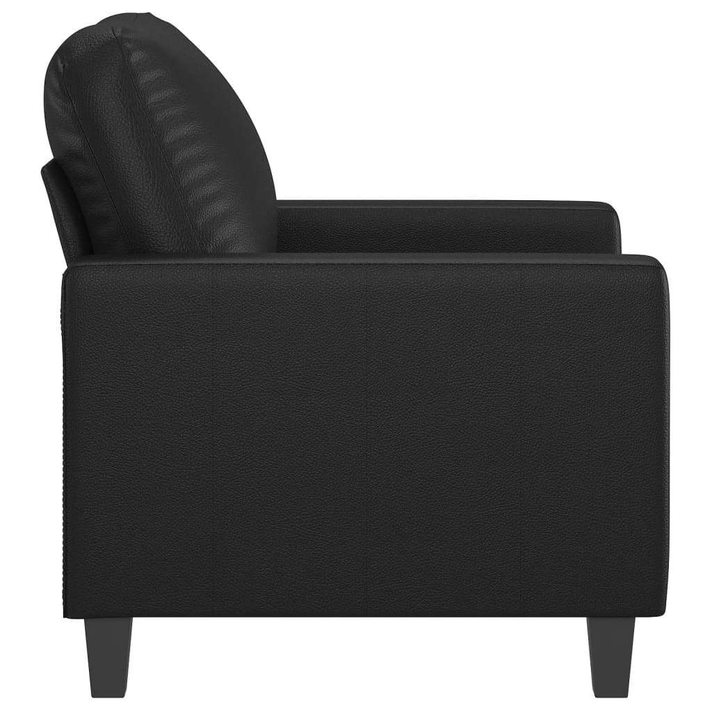Fekete műbőr kanapéfotel 60 cm Fekete műbőr kanapéfotel 60 cm