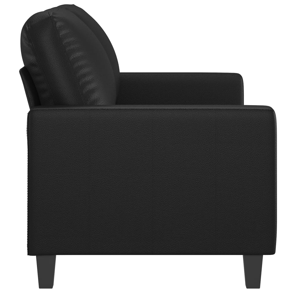 2 személyes fekete műbőr kanapé 120 cm 2 személyes fekete műbőr kanapé 120 cm