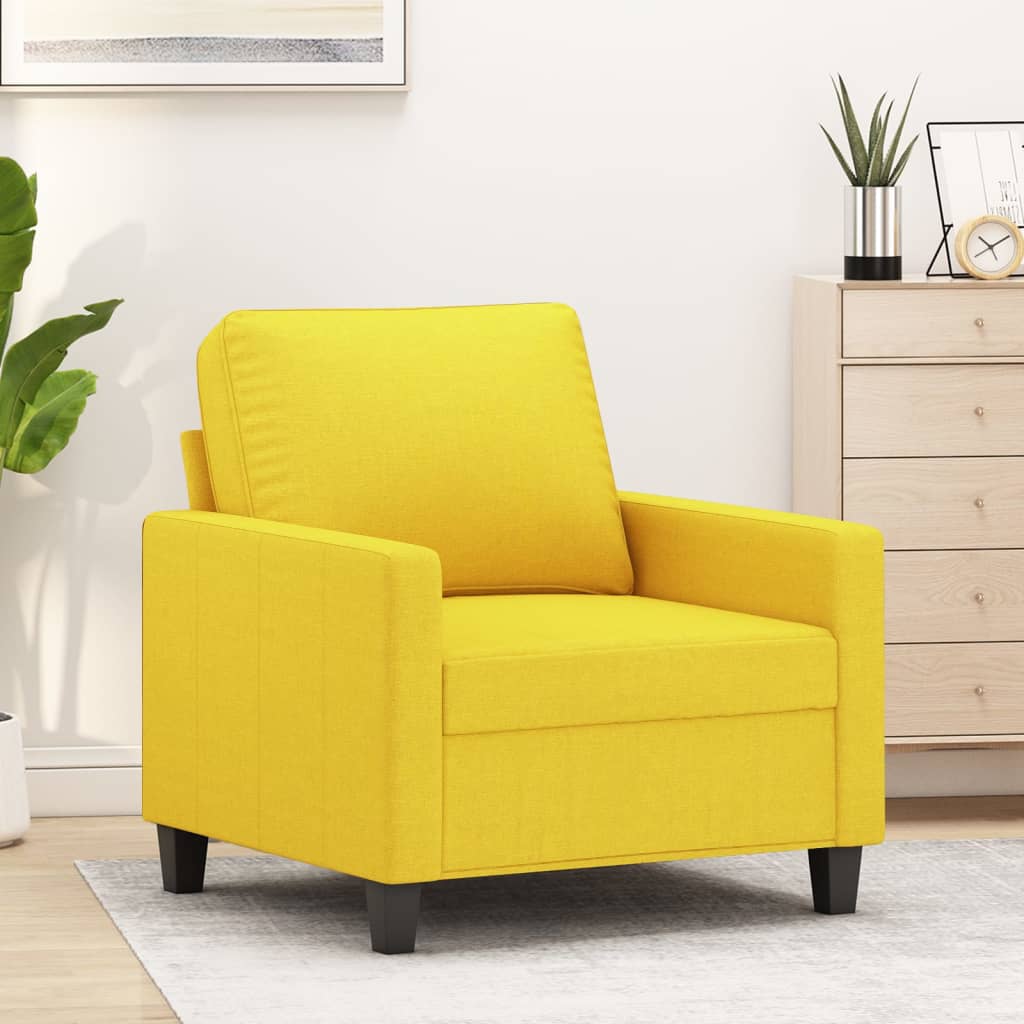 Világossárga szövet kanapéfotel 60 cm Világossárga szövet kanapéfotel 60 cm