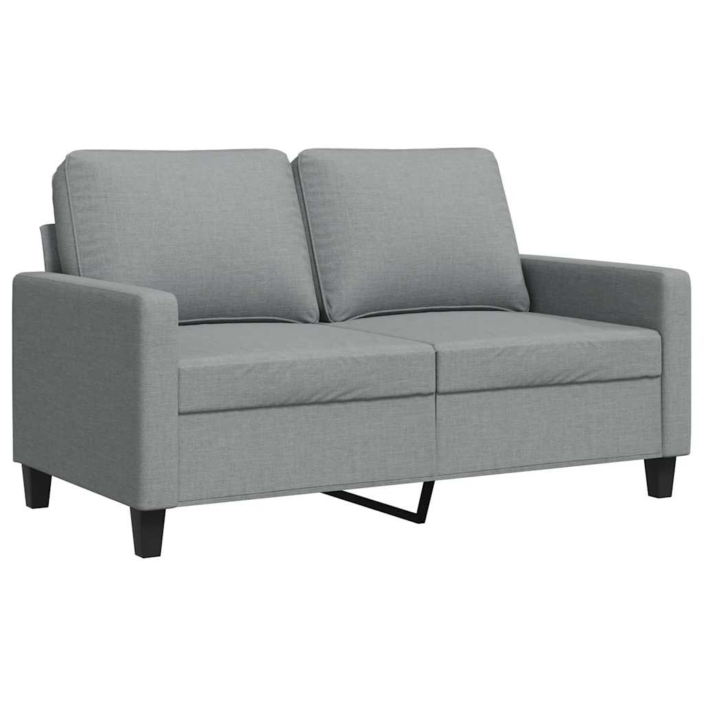 Kétszemélyes világosszürke szövetkanapé 120 cm
