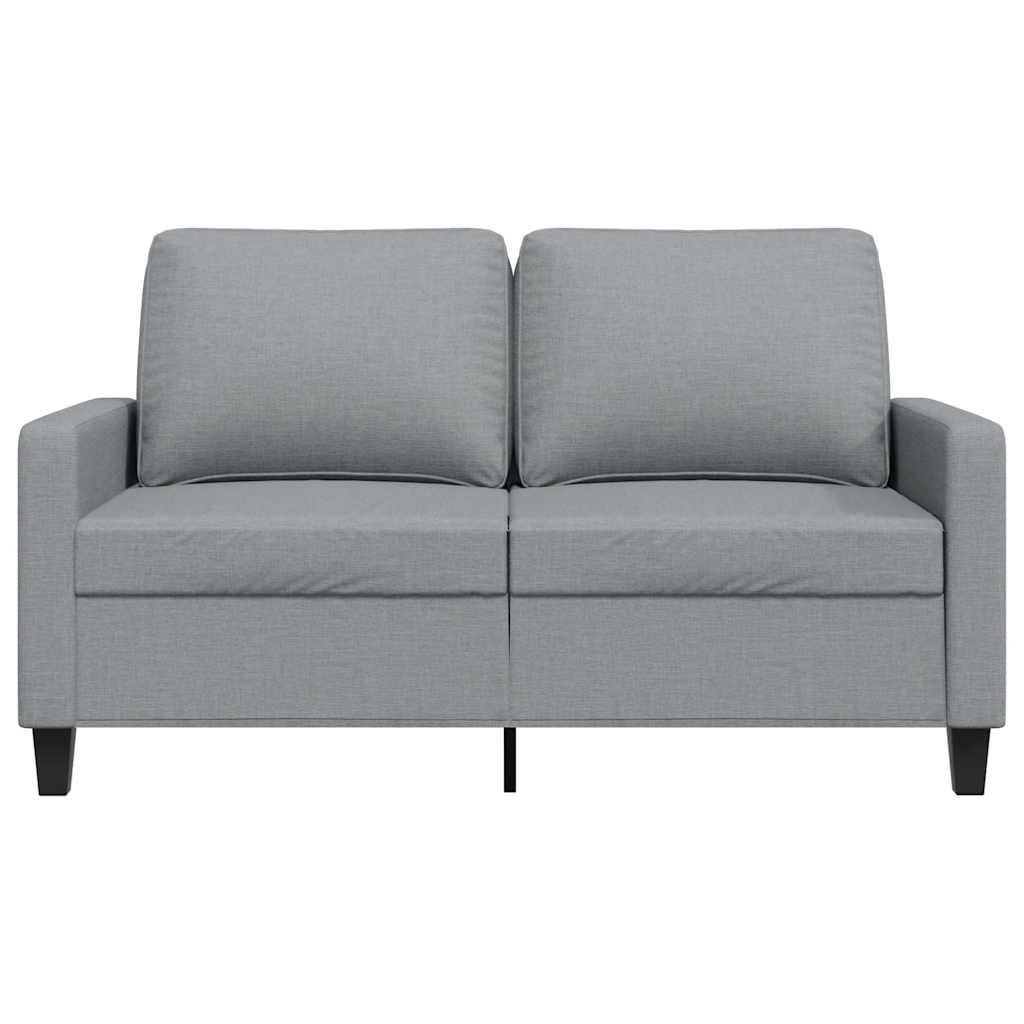 Kétszemélyes világosszürke szövetkanapé 120 cm