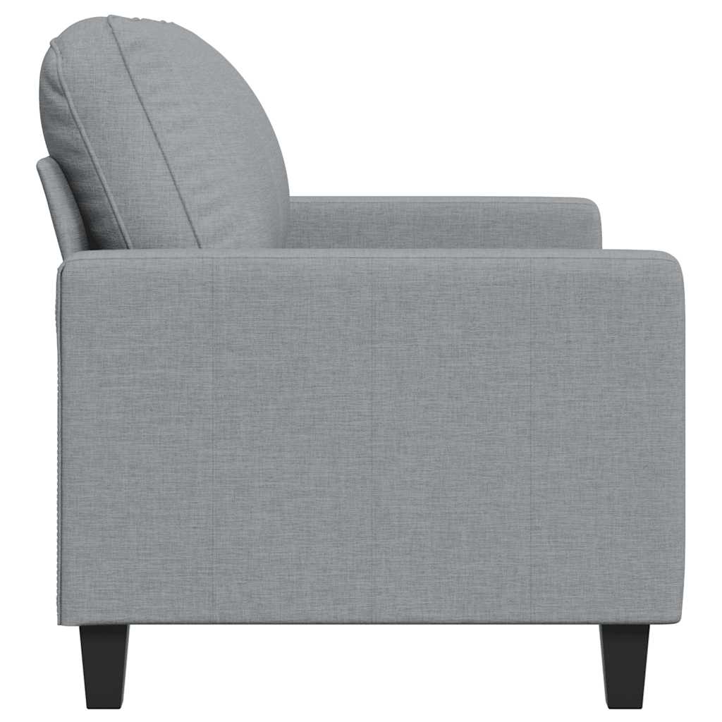 Kétszemélyes világosszürke szövetkanapé 120 cm