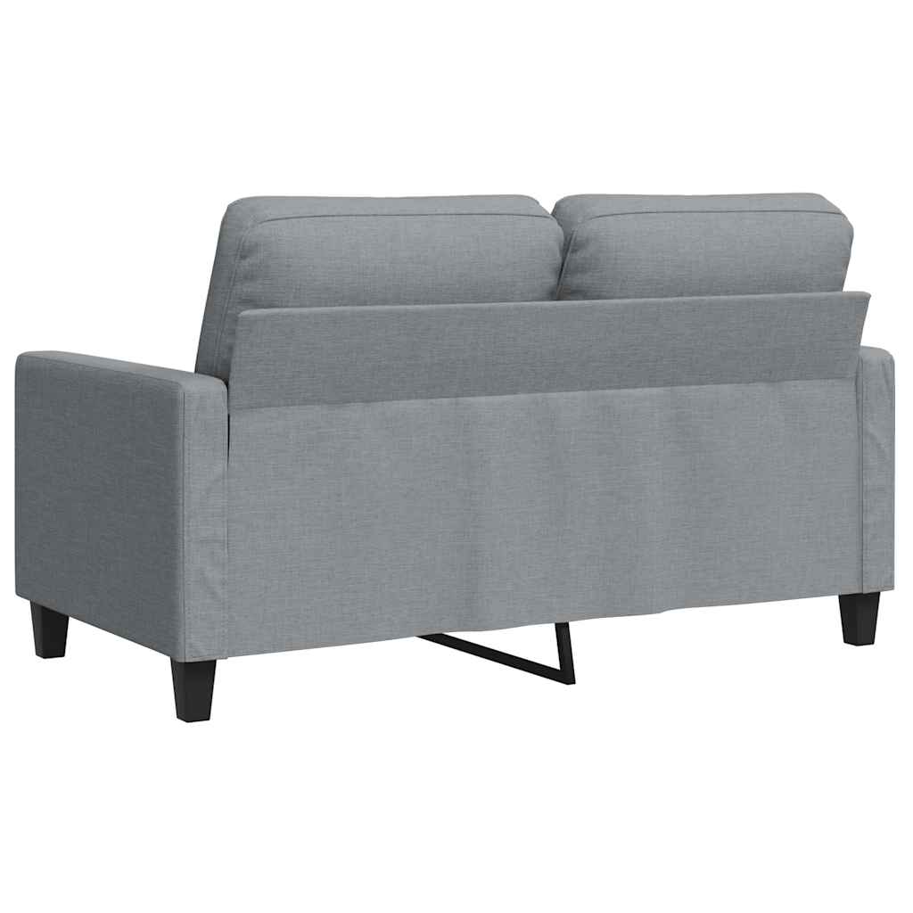 Kétszemélyes világosszürke szövetkanapé 120 cm