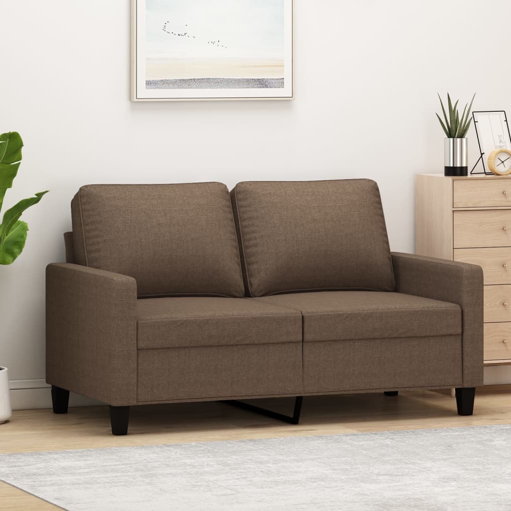 Kétszemélyes barna szövetkanapé 120 cm Kétszemélyes barna szövetkanapé 120 cm