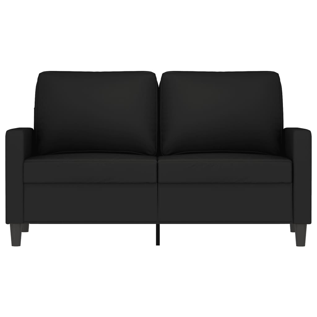 Kétszemélyes fekete bársony kanapé 120 cm Kétszemélyes fekete bársony kanapé 120 cm