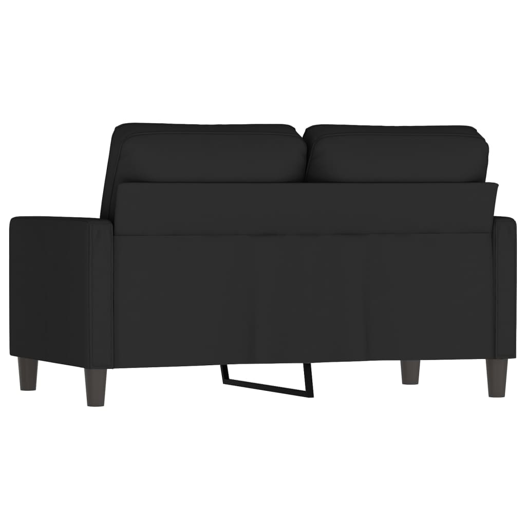 Kétszemélyes fekete bársony kanapé 120 cm Kétszemélyes fekete bársony kanapé 120 cm