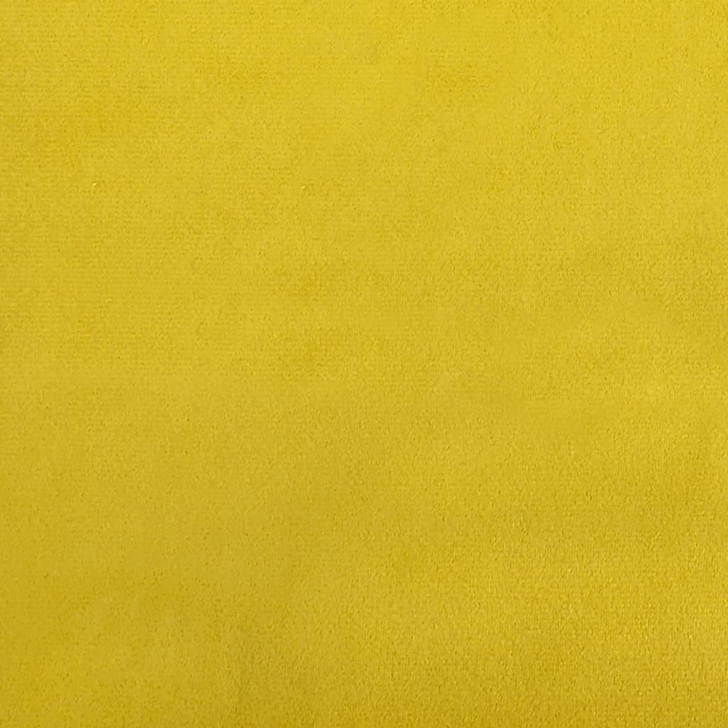 Kétszemélyes sárga bársony kanapé 120 cm