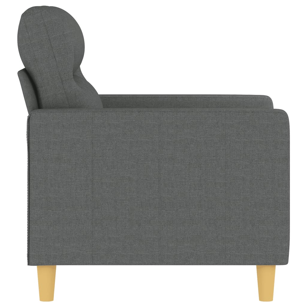 Sötétszürke szövet kanapéfotel 60 cm